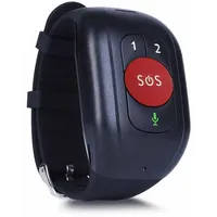 LEOTEC Senior Smart Band 4G BT 4 mm Kunststoffgehäuse schwarz Silikonarmband schwarz M