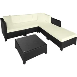 TECTAKE Rattan Lounge mit Aluminiumgestell inkl. Bezüge in 2 Farben  
1