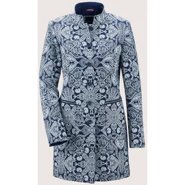 Madeleine Gehrock mit Jacquard-Muster in marine / wollweiß), | Gr.: 36