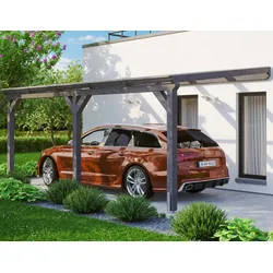 Anlehncarport SKANHOLZ "Vogtland", grau (dunkelgrau), H: 213cm, Carports
