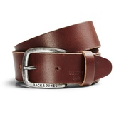 JACK & JONES Ledergürtel JJIPAUL Schwarz 90cm