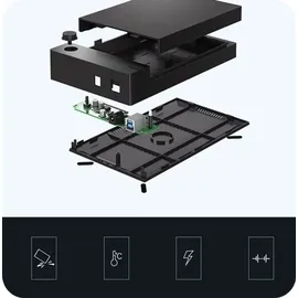 UGREEN HDD Festplattenlaufwerk (2.5", 3.5 / Schwarz