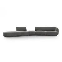 Micadoni Sofa Miley, modular 5-Sitzer grau