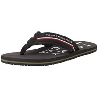 Tommy Hilfiger Herren Flip Flops Web Beach Sandal Elegant, Schwarz (Black), 46