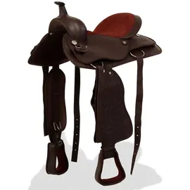 vidaXL Western-Sattel 16" Braun