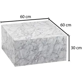 Wohnling Monobloc Weiß MDF 60 x 60 x 30 cm