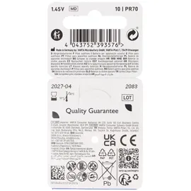 Varta Rayovac Hörgerätebatterie Varta HA10, PR70, 4610, Acoustic Special