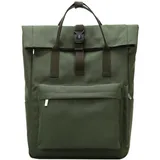 JIABAOZ Rolltop-Rucksack Damen Laptop Rucksack, Vielseitiger Tagesrucksack mit Rollverschluss,Wasserdichter Rucksack für Beruf, Schule und Reisen (Kleine,Grün)