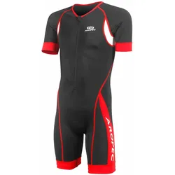 Triathlon Einteiler mit Ärmeln Herren - Panther Men Trisuit rot/schwarz XL