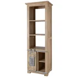 MASSIVMOEBEL24.DE Bücherregal Mango 60x41x180 whitewash lackiert RAILWAY #304 - 2 Jahre Gewährleistung - mind. 14 Tage Rückgaberecht - Beige