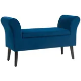 Homcom Sitzbank Polsterbank mit Stauraum Truhenbank mit Armlehnen Sitzhöhe 46cm