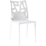 Papatya Stuhl Ego-Rock  Weißer 01 Stuhlsitz  Oberteil Transparent 37