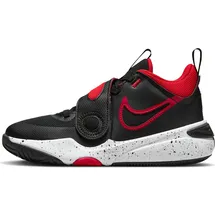 Nike Team Hustle D 11 ältere Kinder Basketballschuh, Black/University Red-White, 38.5 EU - 38.5 EU