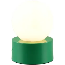 REALITY Tischleuchte Countess R59051015 grün, Glas weiß, E14