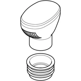 Geberit Belüftungsventil GRB90, für Silent-PP und Silent-Pro D 90mm, D1 106mm, ID 75mm