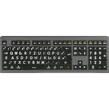 LogicKeyboard Astra LargePrint White on Black MAC, USB, DE (LKB-LPWB-AMBH-DE)