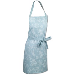 Schürze Svea 100%Baumwolle frostblau Blätter 80,0x67,0cm