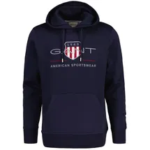 GANT Archive Shield Regular Fit Kapuzenpullover Evening Blue 3XL