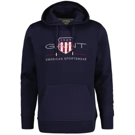 GANT Archive Shield Regular Fit Kapuzenpullover Evening Blue 3XL