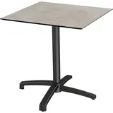 Essentials Klapptisch X cross 70 x 70 x 0 cm Grau/Schwarz