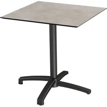 Essentials Klapptisch X cross 70 x 70 x 0 cm Grau/Schwarz