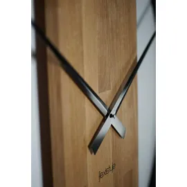 OEM Loft Oval 80 cm 3D Wanduhr Braun