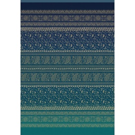 BASSETTI Brenta Plaid aus 100% Baumwolle in der Farbe Blau B1, Maße: 270x250 cm
