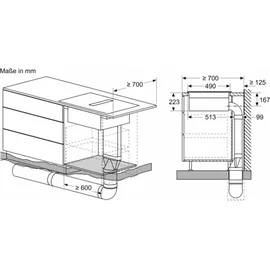Neff V58NHQGA7 Induktionskochfeld mit Kochfeldabzug Autark (V58NHQ4L0 + Z861SB2)