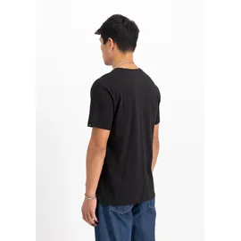Alpha Industries Basic Small Logo Kurzarm-T-Shirt Black / Blue S