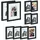 Relaxdays Bilderrahmen 10er Set, Schwarz
