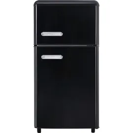Merax BCD-100C Retro-Kühl-Gefrierkombination (72 l, 910 mm hoch, Schwarz)