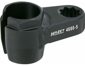HAZET Lambda-Sonden-Einsatz 4680-5 Doppel-Vierkant hohl 12,5 mm (1/2 Zoll) Außen-Sechskant Profil 22