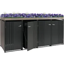 MCW Mülltonnenverkleidung O67 125 x 260 x 84 cm anthrazit