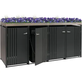 MCW Mülltonnenverkleidung O67 125 x 260 x 84 cm anthrazit