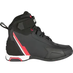 Bering Jag wasserdichte Damen Motorrad Schuhe, schwarz-weiss-rot, Größe 37