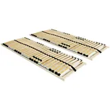 vidaXL Lattenroste 2 Stk. mit 28 Latten 7 Zonen 70x200 cm