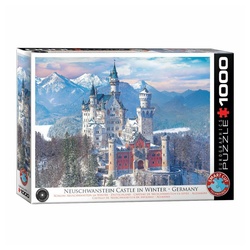 EUROGRAPHICS Puzzle Schloss Neuschwanstein im Winter, 1000 Puzzleteile bunt