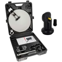 PremiumX Camping SAT Anlage Satellitenschüssel Single LNB Tischhalter Masthalter