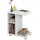 SoBuy Beistelltisch mit Schlitz für iPad, Couchtisch Tisch mit Rollen Weiß FBT48-W
