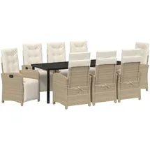 vidaXL Garten Essgruppe 9-tlg. Beige