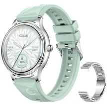 Colmi L28 BT 1,69 Zoll Edelstahlgehäuse Silber Sportarmband Grün One Size