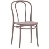 KONTE.DESIGN Set mit 4 Stühlen Bristol aus Polypropylen, Taupe, stapelbar