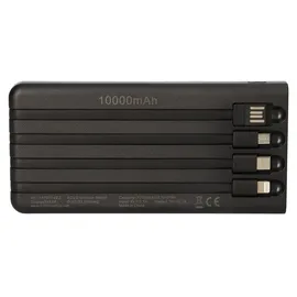 2Go Powerbank Solar 10000mAh mit LED Taschenlampe schwarz