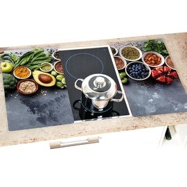 KESPER Herdabdeckplatte Healthy Kitchen bunt Glas B/L: ca. 30x52 cm - bunt