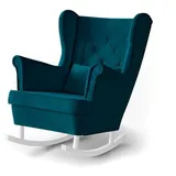 Beautysofa Schaukelsessel Fabio, mit Einbringung in die Wohnung (Holzbeine in Weiß, Buche oder Wenge Farbe)