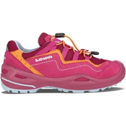 Lowa Multifunktionsschuhe Robin EVO GTX Low (wasserdicht, Veloursleder) fuchsiapink/mango Mädchen