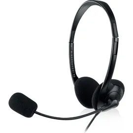ewent EW3568 Kabelgebunden, USB-A), Office Headset Schwarz