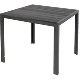 LINDER EXCLUSIV Gartentisch Comfort 90 x 90 cm mit Nonwood Platte Gestell Aluminium