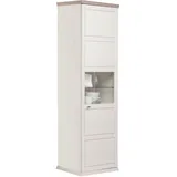 Hom ́in Vitrine CAMRON 69,5 x 209 x 42,5 cm Grau/Weiß