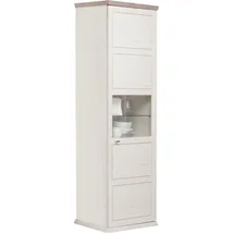 Hom ́in Vitrine CAMRON 69,5 x 209 x 42,5 cm Grau/Weiß